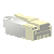 Conector Modular Macho Rj45 C/ 4 Contatos P/ Transmissão De Dados CX4JM Kap - Imagem 1