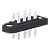 Contato Macho Din 41622 08 Polos Terminal Solda Pratedo Furos De Fixação Ø3,5 PC08M Kap - Imagem 1