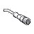 Cabo Com Conector 1/2 20Unf 3 Pinos Reto XZCP1865L10 SCHNEIDER - Imagem 1