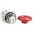 Botao 30Mm Metalico A Impulsao Soco D57 1Na 1Nf Vermelho 9001KR25RH13 SCHNEIDER - Imagem 1