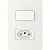 Conjunto Interruptor Paralelo 10Ax + Tomada Br 2P+T 10A 250V Pl/Br S71324104 SCHNEIDER - Imagem 1