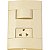 Conjunto Pulsador Campainha 10A 250V Pl/Br PRM44061 SCHNEIDER - Imagem 1