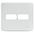 Miluz - Bossa - 4X4 Plate - 2 Gang - With Fixing Frame - White S3B27520 SCHNEIDER - Imagem 1