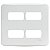 Miluz - Bossa - 4X4 Plate - 4 Gang - With Fixing Frame - White S3B27540 SCHNEIDER - Imagem 1