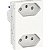 Modulo Tomada Duplex Br 2P+T 10A 250V Borne Automatico 3M Br S70325104 SCHNEIDER - Imagem 1