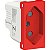 Modulo Tomada Br 2P+T 20A 250V Antibacteriano 1M Vermelha S70203134 SCHNEIDER - Imagem 1