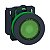 Botão Luminoso Faceado Ø30Mm Plástico, Retorno Por Mola, Verde, Na+Nf, 24Vca/Cc XB5FW33B5 SCHNEIDER - Imagem 1