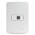 Conjunto Tomada Rj11 2 Fios Pl/Br S3B64900 SCHNEIDER - Imagem 1