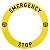 Legenda Ø90, Específica Para Botão De Emergência Luminoso, Gravação Emergency Stop, Com Símbolo ZBY8L330 SCHNEIDER - Imagem 1