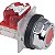 Botao 30Mm Metalico A Impulsao 1Nf Vermelho 9001KR1RH6 SCHNEIDER - Imagem 1