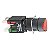 Botao 16Mm Plastico Normal A Impulsao Redondo 1Nf Vermelho XB6AA42B SCHNEIDER - Imagem 1