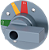 Manopla Interna Adic 3Va6 3VA9477-0GC01 SIEMENS - Imagem 1