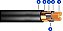Cabo Vfd Para Inversorde Frequência 3 X 300 Mm ² + Condutor Neutro Simétrico 3 X 50Mm ² Preto Induscabos - Imagem 1