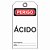 Etiqueta De Perigo Flexivel / Descr.: Acido Etfbr01 Tagout - Imagem 1