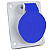 Tomada Embutir Newkon 3P+N+T 16A 200/250V 9H Az Ip44 Steck N5049 - Imagem 1