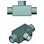 Caixa Fixa Conduletzel Alu Cinza T 2.1/2" Tampa Cega Ved Pvc Npt T-40 NPT C/ TP+V PVC ALU CZ Wetzel - Imagem 1