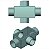 Caixa Fixa Conduletzel Alu Cinza X 2.1/2" Tampa Cega Ved Pvc Npt X-40 NPT C/ TP+V PVC ALU CZ Wetzel - Imagem 1