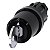 Interruptor Operado Por Chave Siemens B 22 Mm Redondo Plástico Nº Chave S1 Com 2 Chaves 3 Posições De Comutação I-O<Lt/>Ii De Encaixe À Esquerda Tecla Com Retorno À Direita Ângulo De Comutação 2x45º 10 30h/12h/13 30h 3SU1000-5PN51-0AA0 Siemens - Imagem 1