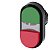 Front Botao Dupl Plas Ilu Sal Vd/Vm 3SU1001-3BB42-0AA0 SIEMENS - Imagem 1