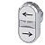 Front Botao Dupl Met Insc Seta Horiz Br 3SU1050-3AB66-0AM0 SIEMENS - Imagem 1
