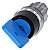 Interruptor De Chave O M R 22 Mm Redondo Metal De Alto Brilho Número Do Fecho 73038 Azul Com 2 Chaves 2 Posições De Comutação O-I De Encaixe Ângulo De Comutação 90 10 30h/13 30h Retirada Da Chave O+I Interruptor De Chave 3SU1050-4GF11-0AA0 Siemens - Imagem 1