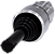 Comutador De Barras Cruzadas 22 Mm Redondo Metal De Alto Brilho Preto 2 Posições De Comutação Tecla Com Retorno Horizontal Sem Travamento Mecânico Comutador De Coordenadas Sirius Act Para Tarefas De Navegação Simples Sob O 3SU1050-7AC88-0AA0 Siemens - Imagem 1