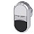 Front Botao Dupl Met Ilu 22Mm Pt/Br 3SU1051-3AB61-0AA0 SIEMENS - Imagem 1