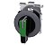 Interruptor Com Manípulo Iluminável 30 Mm Redondo Metal Mate Verde Manípulo Comprimento Anel Frontal Para Montagem Plana 3 Posições De Comutação I-O-Ii De Encaixe Ângulo De Comutação 2x45 10 30h/12h/13 30h Interruptor Com 3SU1062-2EL40-0AA0 Siemens - Imagem 1