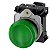 Indicador Luminoso 22 Mm Redonda Plástico Verde Lente Plano Com Suporte Módulo Led Com Led Integrado 230 V Ca Conexão De Mola Luz De Aviso Sirius Act Para A Sinalização De Estados De Comutação Ou Avarias Em Instalações Com 3SU1106-6AA40-3AA0 Siemens - Imagem 1