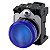 Indicador Luminoso 22 Mm Redondo Metal De Alto Brilho Azul Lente Plano Com Suporte Módulo Led Com Led Integrado 230 V Ca Conexão De Mola Luz De Aviso Sirius Act Para A Sinalização De Estados De Comutação Ou Avarias Em 3SU1156-6AA50-3AA0 Siemens - Imagem 1