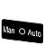 Placa De Designação Para Encaixar Ou Colar No Suporte De Placa Tamanho Da Etiqueta 12,5x27 Mm Placa Preta Inscrição Em Branco Com Inscrição Man O Auto Placa De Designação Para A Inscrição Dos Aparelhos De Comando E 3SU1900-0AC16-0DY0 Siemens - Imagem 1