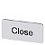 Placa De Designação Para Encaixar Ou Colar No Suporte De Placa Tamanho Da Etiqueta 12,5x27 Mm Placa Prateada Inscrição Em Preto Com Inscrição Close Placa De Designação Para A Inscrição Dos Aparelhos De Comando E Comunicação 3SU1900-0AC81-0DX0 Siemens - Imagem 1