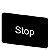 Placa De Designação Para Encaixar Ou Colar No Suporte De Placa Tamanho Da Etiqueta 17,5x27 Mm Placa Preta Inscrição Em Branco Com Inscrição Stop Placa De Designação Para A Inscrição Dos Aparelhos De Comando E Comunicação 3SU1900-0AD16-0DS0 Siemens - Imagem 1