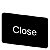 Placa De Designação Para Encaixar Ou Colar No Suporte De Placa Tamanho Da Etiqueta 17,5x27 Mm Placa Preta Inscrição Em Branco Com Inscrição Close Placa De Designação Para A Inscrição Dos Aparelhos De Comando E Comunicação 3SU1900-0AD16-0DX0 Siemens - Imagem 1