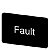 Placa De Designação Para Encaixar Ou Colar No Suporte De Placa Tamanho Da Etiqueta 17,5x27 Mm Placa Preta Inscrição Em Branco Com Inscrição Fault Placa De Designação Para A Inscrição Dos Aparelhos De Comando E Comunicação 3SU1900-0AD16-0EC0 Siemens - Imagem 1