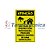 Placa De Advertencia Para Chuvas Com Trovoadas Em Pvc 11X18Cm Cores Amarelo E Preto Tel-5911 Termotécnica - Imagem 1