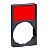 Porta Etiqueta 30X50Mm Preto Vermelho Sem Gravacao ZBY6H101 SCHNEIDER - Imagem 1