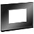 Placa+Suporte 4X2 3 Postos Class Gr / Dark Glass Horizontal S73410381H9 SCHNEIDER - Imagem 1