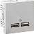 Orion - 2 Usb Charger 2.0 2.1A 127/220V - 2 Modules - Aluminium S70647374 APC - Imagem 1