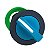 Flush Mounted Blue Selector Switch Head 2 Pos Stay Put ZB5FD206 APC - Imagem 1