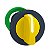 Flush Mounted Yellow Selector Switch Head 3 Pos Stay Put ZB5FD305 SCHNEIDER - Imagem 1