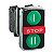 Botão Triplo Ø22Mm Metálico, Retorno Por Mola, Verde+Vermelho, 2Na+Nf XB4BA731327 SCHNEIDER - Imagem 1