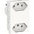 Modulo Tomada Duplex Br 2P+T 10A 250V Borne Automat Com Protecao Antibact 3M Br S70325124 SCHNEIDER - Imagem 1