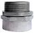 Conector Macho Giratório para Eletroduto Flexível 2" BSP Zamac Zincado Rosca Reta KMZG-200 Nathiflex - Imagem 1