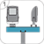 Poste Articulavel 2,7m Segmento 0,9m e 1,8m Aco Carbono Galvanizado a Fogo com Suporte para Corrimao de Tubos e Suporte para 2 Projetores 927000000 Technomast - Imagem 2