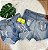 Shorts Claro Shorts Jeans Curto Com Barra Desfiada Cintura Alta - Imagem 1