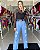 Calça Jeans Wideleg Pantalona Premium Cintura Alta Blogueira Destroyed - Imagem 1
