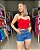 Shorts Dália Jeans Claro Barra Dobrada - Imagem 2