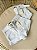 Shorts Jeans Branco Barra Dobrada Cinto jeans - Imagem 1