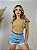 Shorts Jeans Claro Cinto Marrom - Imagem 2